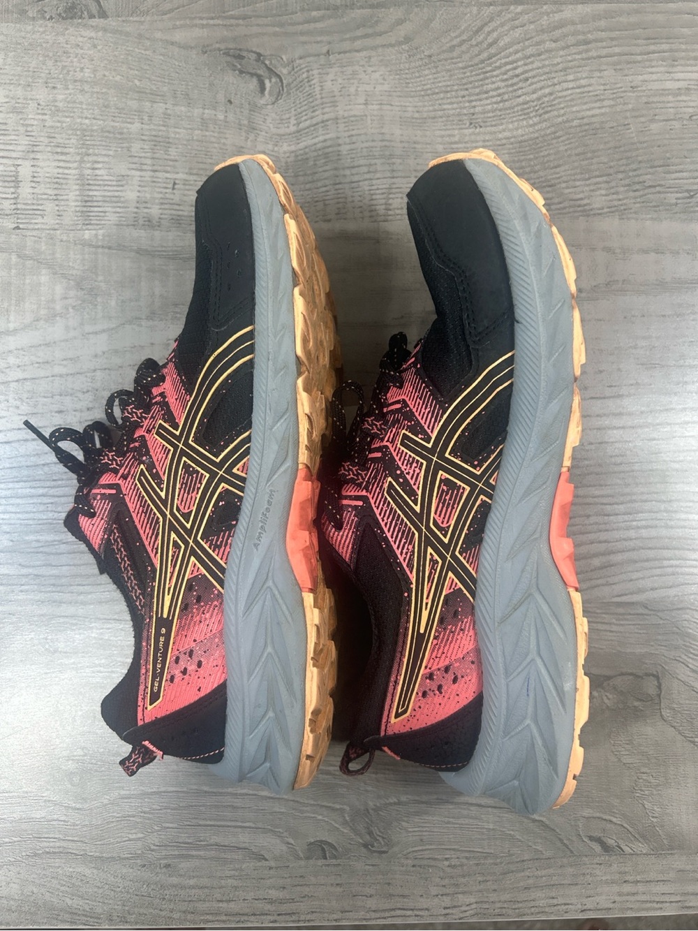 ASICS Gel Venture 9 Trail Running Shoes Black Pink Women’s Sneakers Size 8.5 - Picture 4 of 10